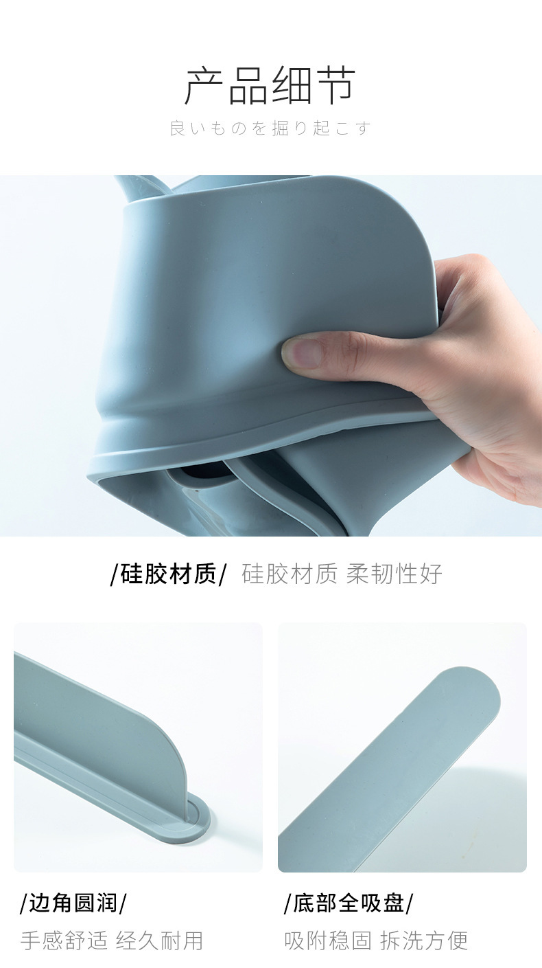 Silicone water deflector for household kitchen sink, splash-proof sink baffle partition, washbasin, silicone water deflector strip, anti-slip pic 5