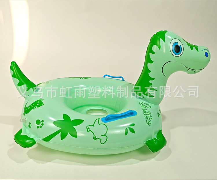 新款现货动物坐圈儿童游泳圈 恐龙坐艇卡通坐骑圈 带把手水上泳圈详情7