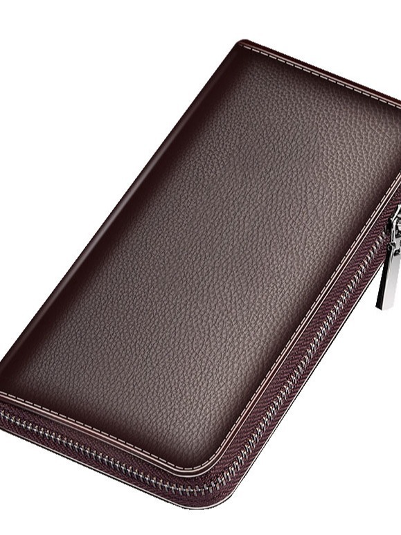 男士时尚简约手拿包新款单拉链手包大容量手抓包长款钱包手机包详情12