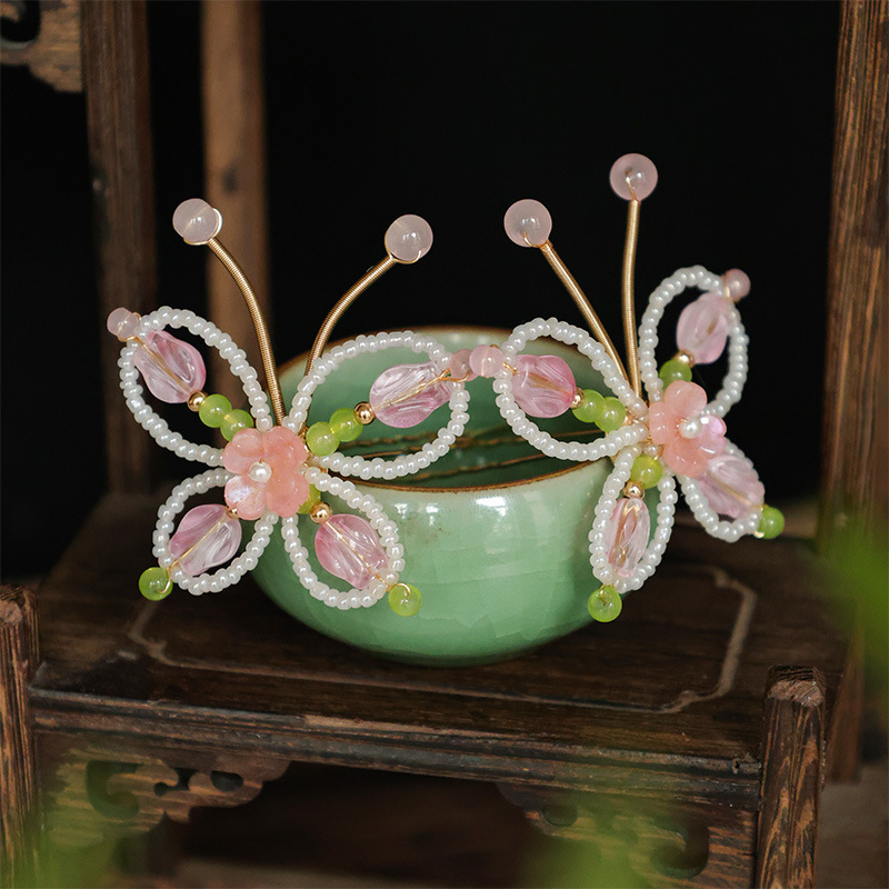 Tulip ancient-style high-end hairpin, summer simple small hairpin, daily updo hair accessory, ancient costume Hanfu hairpin accessory pic 9