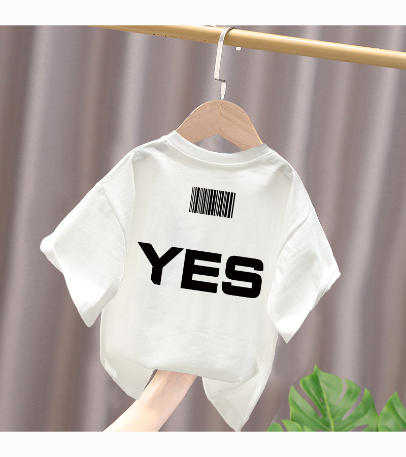 Ropa niño niño verano camiseta 2024 nuevo mid-big niño manga corta niño floral algodón verano top T pic 12