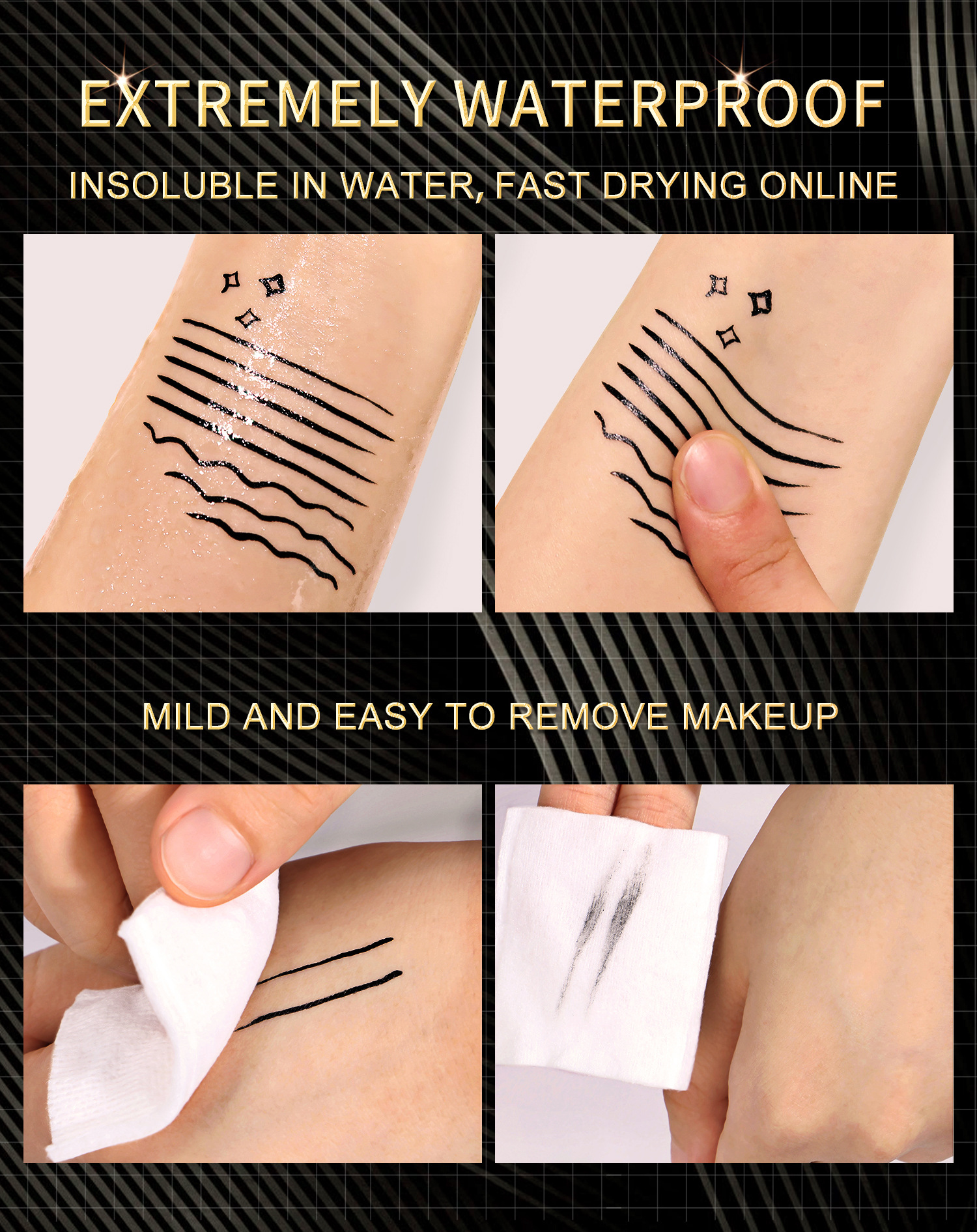 The cross-border BOB eyeliner pen has a matte finish and does not smudge pic 5