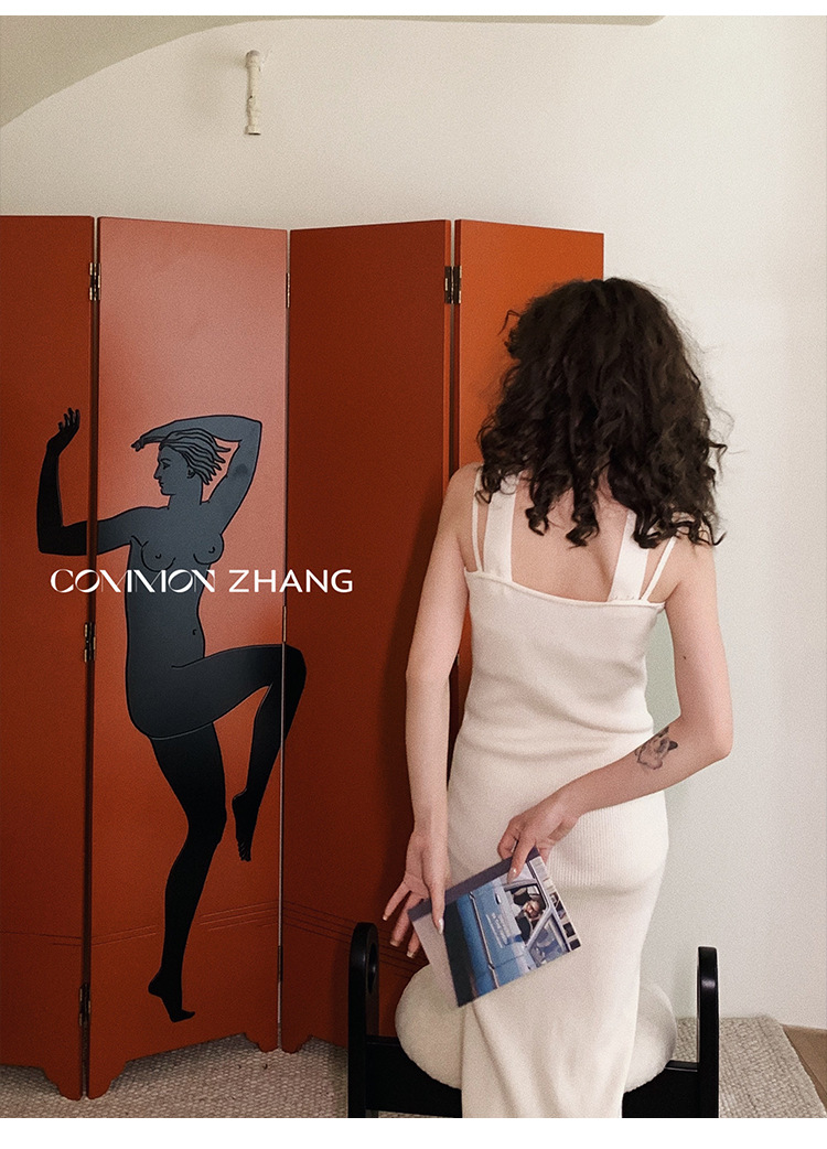 Thirteen Factories Clearance Sale [Special Offer Non-refundable and non-exchangeable] Sweet and Spicy Style Figure-Hugging Knitted Halter Dress for Women 91011 pic 9