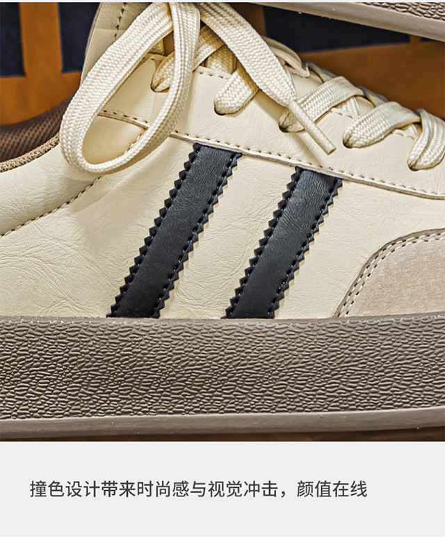 真皮德训鞋男2025新款复古男士休闲板鞋春夏透气厚底阿甘运动男鞋详情11