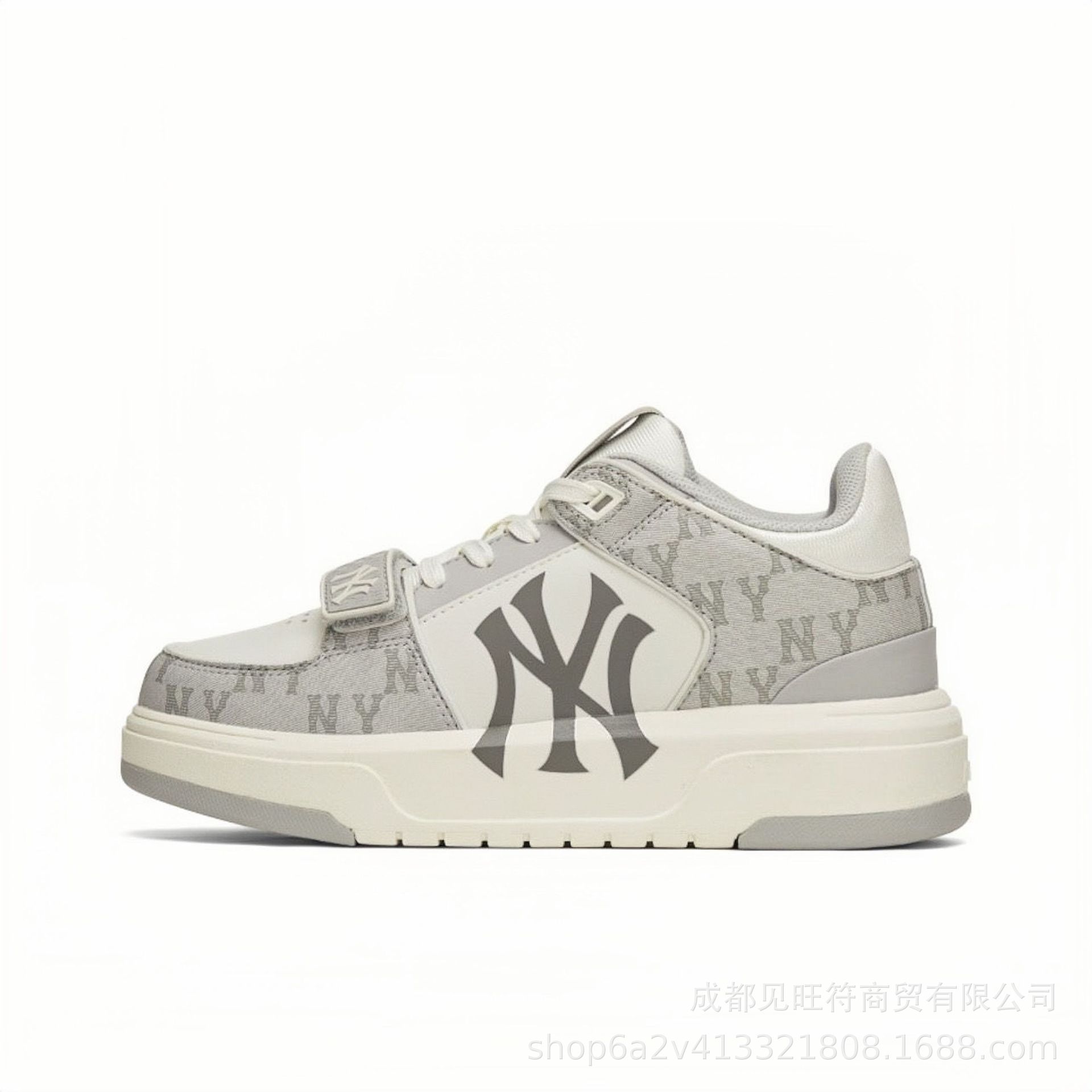 莆田纯原mlb老爹鞋学长鞋中帮NY大标洋基队厚底增高鞋6CM男女鞋详情18