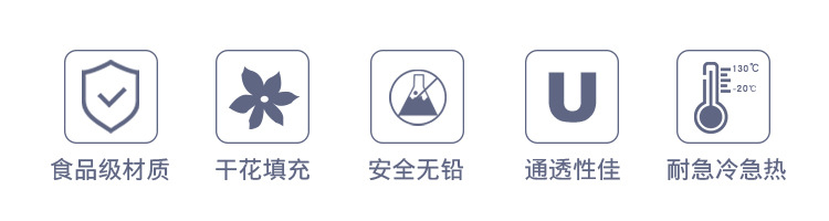 干花双层玻璃法压壶耐热咖啡壶保温咖啡器具家用过滤冲茶器分享壶详情2