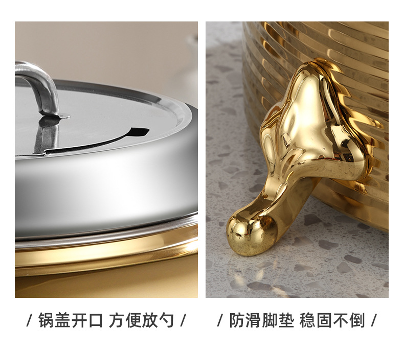 Stainless steel electric warm soup pot, commercial electronic insulated soup pot, hotel buffet electric heating warm soup stove pic 14