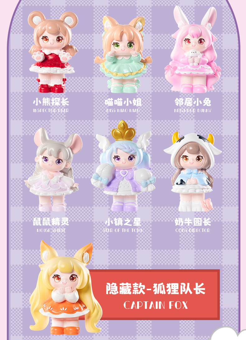 创意礼品神话小镇系列盲盒卡通动漫潮玩装饰摆件女生精美礼品批发详情3