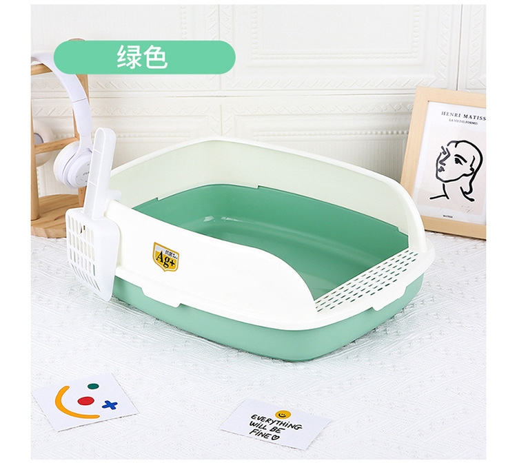 Thickened pedal cat toilet, semi-enclosed cat litter box, cat pet supplies, anti-splash, detachable and washable cat litter basin wholesale pic 13