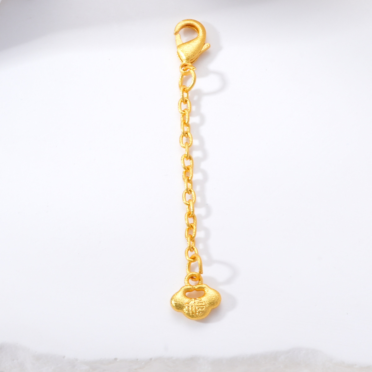 高保色沙金龙虾扣平安锁延长链项链扣手链多圈吊坠DIY配件手工饰详情8