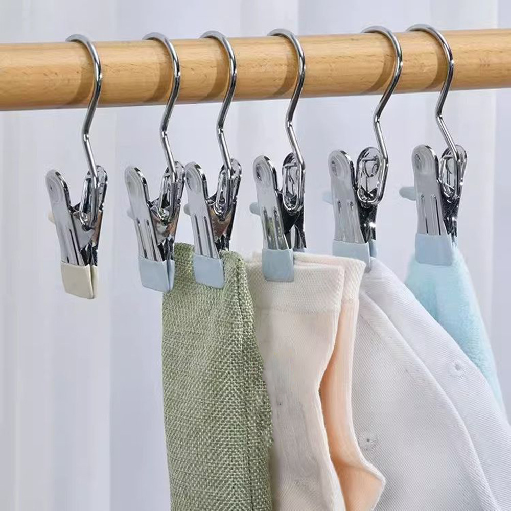 10pcs无痕晾晒夹子不锈钢晾衣服固定衣夹家用单个衣架挂晾衣新品详情2