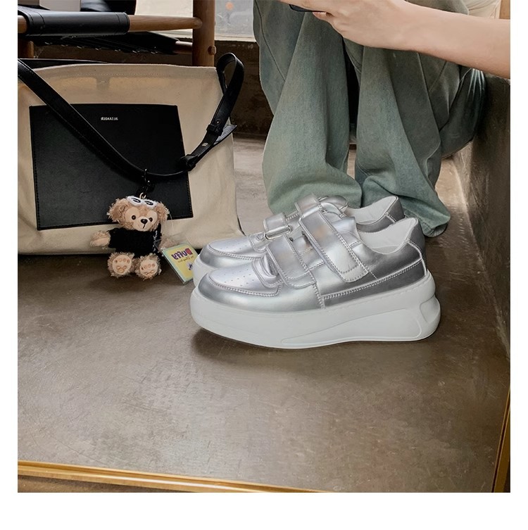 sheii苏茵茵同款~6.5cm厚底~笑脸魔术贴增高休闲运动板鞋女小白鞋详情18