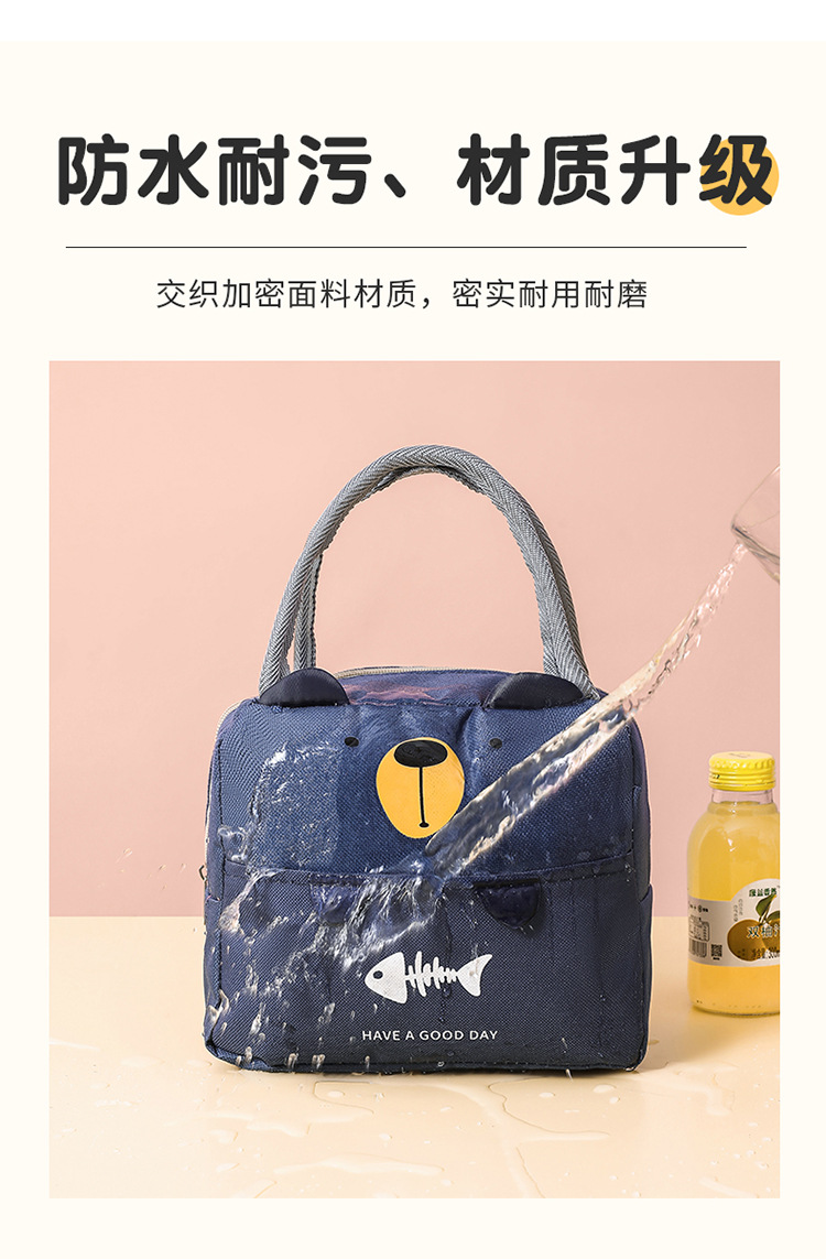 大容量饭盒袋卡通保温袋批发便当包学生带饭便当袋铝箔手提午餐包详情7