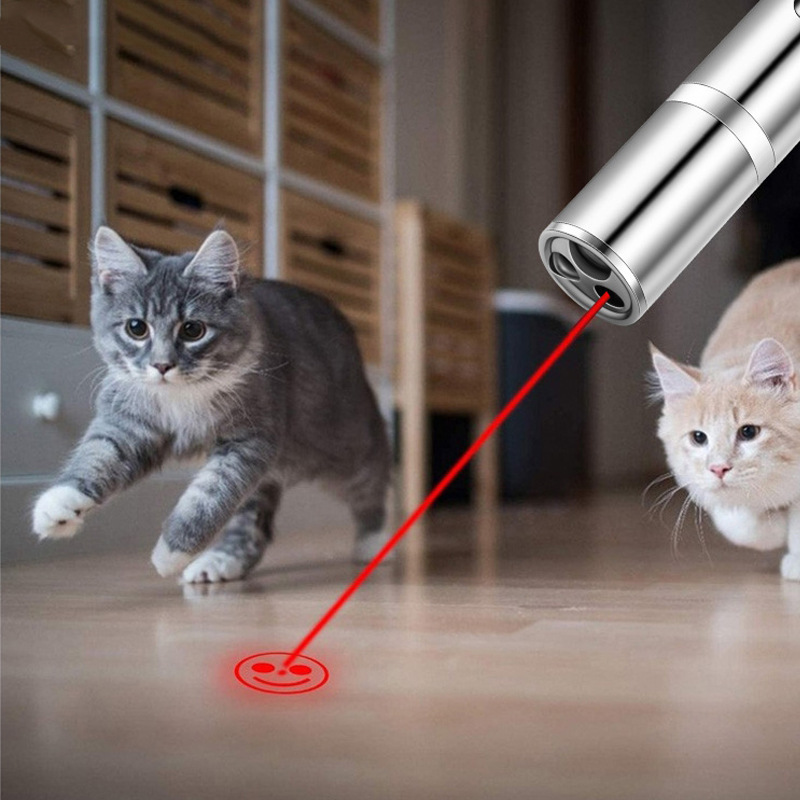7in1 multi-pattern switchable laser pointer, cat toy flashlight, stainless steel, silver, infrared, purple and white light, charging pic 4