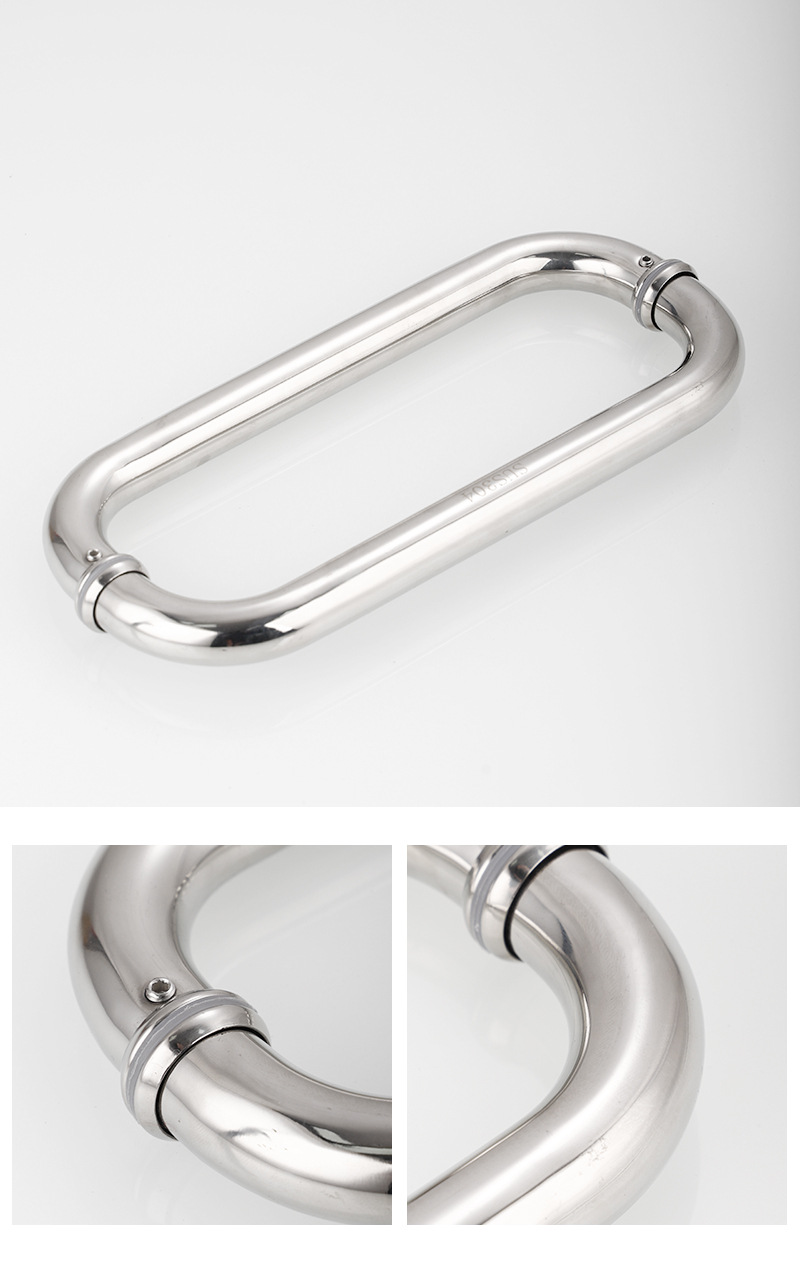 厂家304淋浴房拉手 酒店浴室玻璃门把手 大门推拉门不锈钢拉手详情32