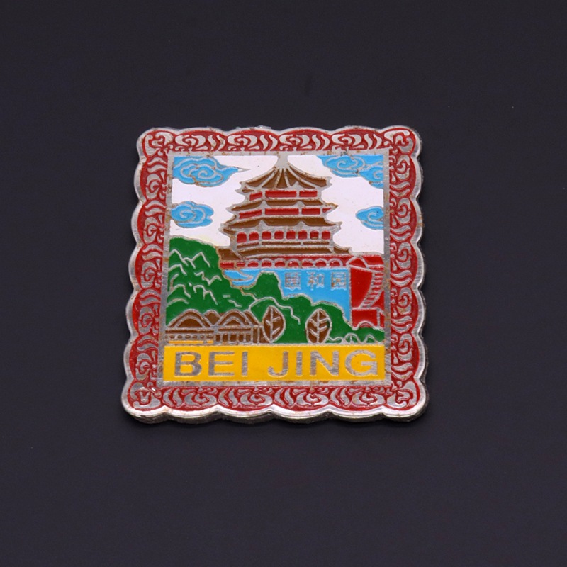 Beijing Cloisonne Chinese-style craft cultural gifts: copper plate, baked paint, low-temperature enamel, and various styles of fridge magnets pic 13