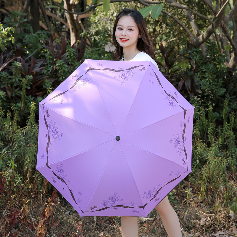 Bulk wholesale of three-fold umbrellas, folding umbrellas, printed logo advertising umbrellas, sunny and rainy creative sun umbrellas, sun protection and shade umbrellas pic 33