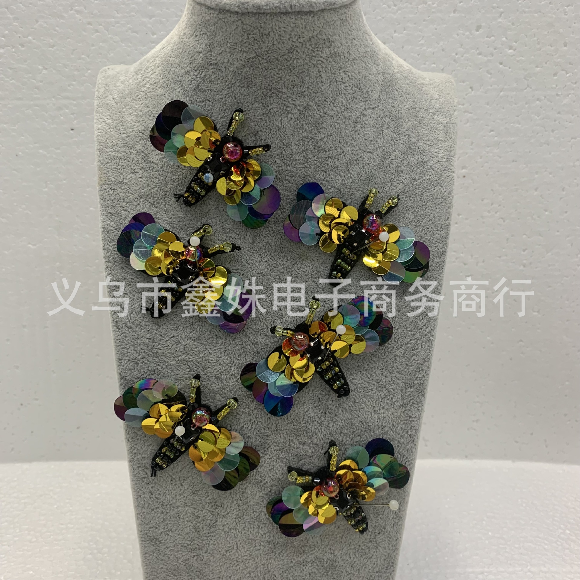 Bestseller bee diamond-encrusted beaded embroidery patchwork decoration with gold and silver thread subsidy pic 19