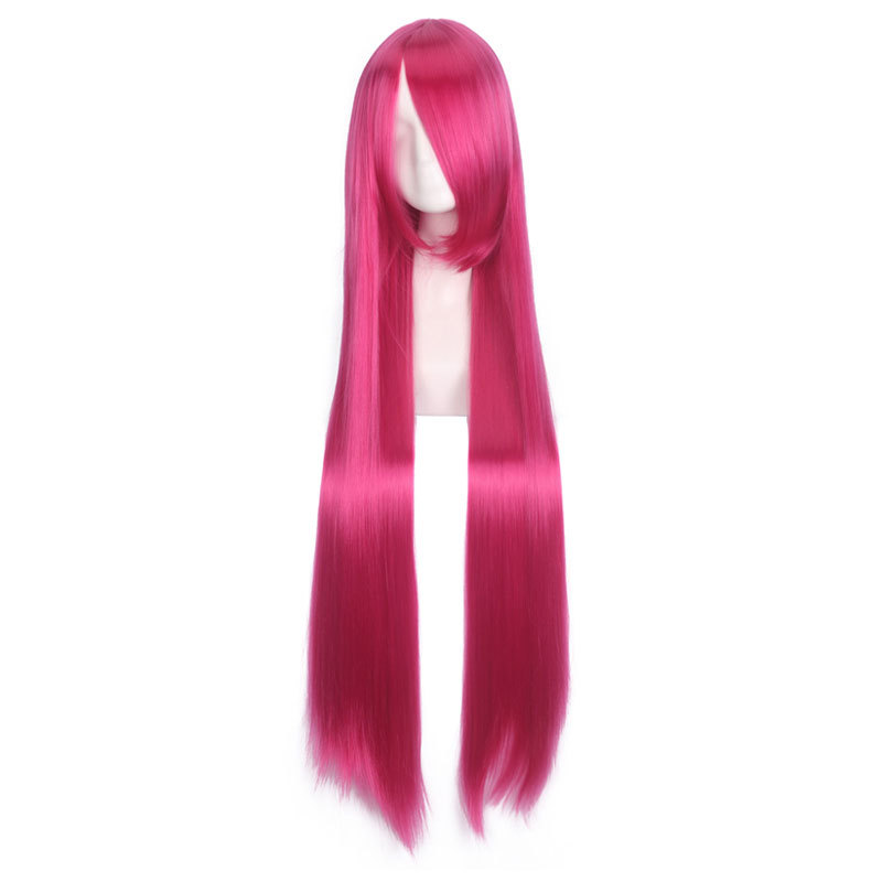 Anime wigs, European and American 100CM wigs, cosplay all-purpose long straight hair for women, multi-color long straight hair manufacturer wholesale pic 10