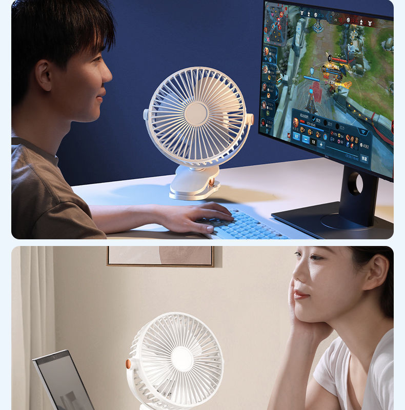 2026 New USB desk clip fan for home and office desktop charging mini clip fan charging type pic 20