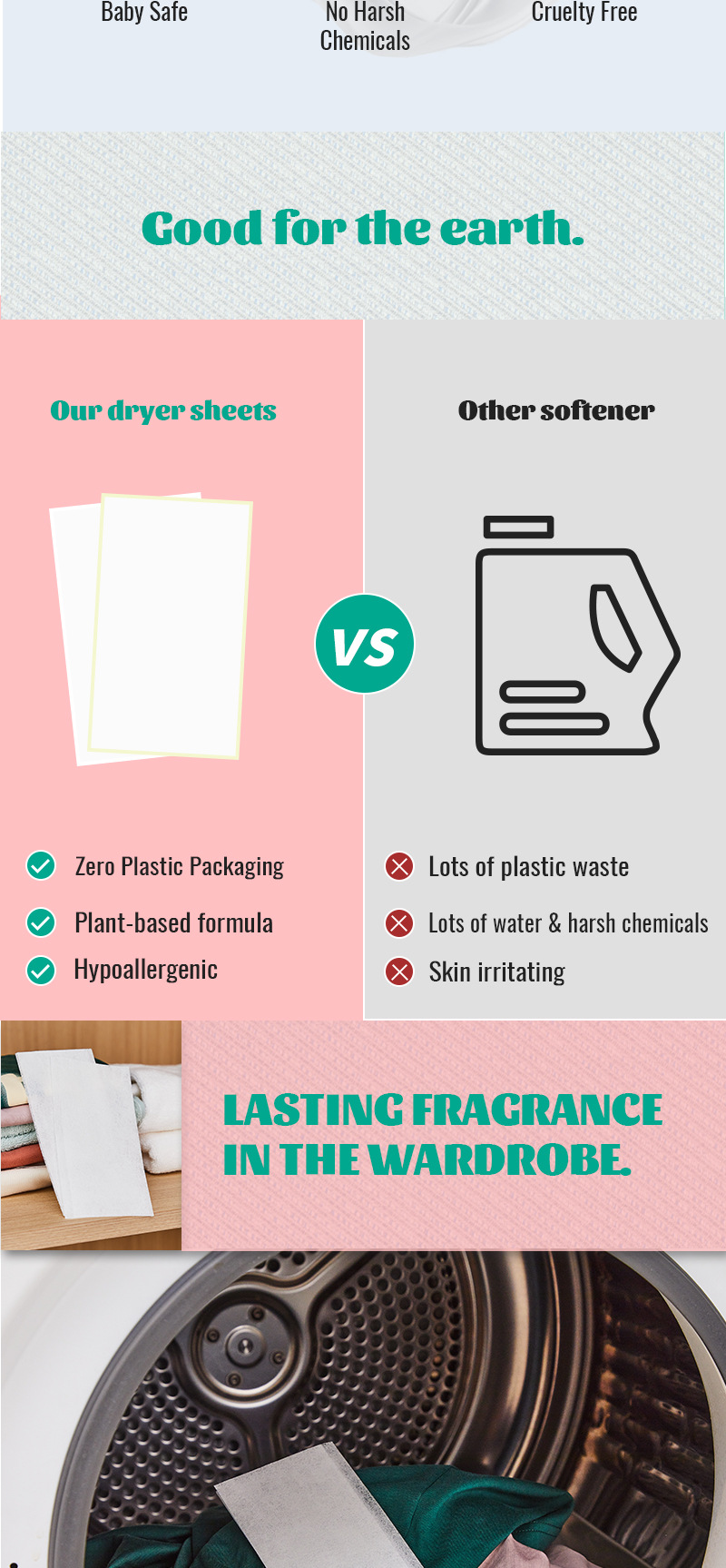 Factory wholesale of fabric softening tablets, drying machines, drying tablets, scented clothes, lingering fragrance tablets, laundry companions, household laundry wholesale pic 3