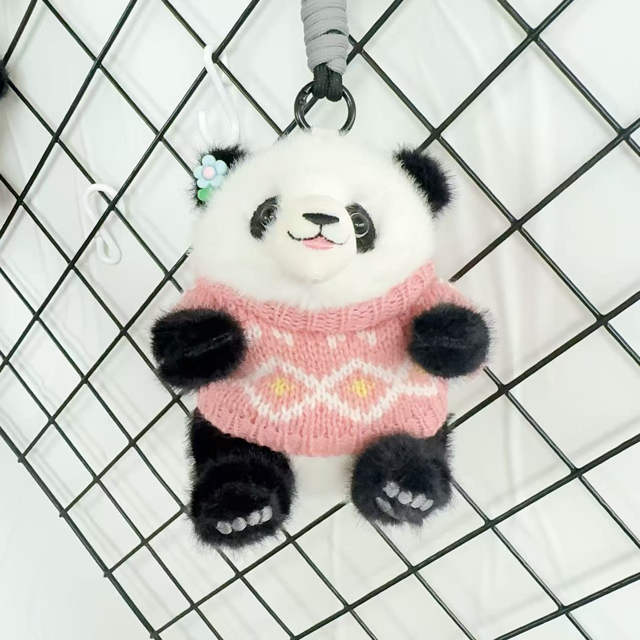 New Hua Hua Little Baby Panda backpack, schoolbag pendant, national trend premium plush toy keychain, small doll, doll pendant pic 5