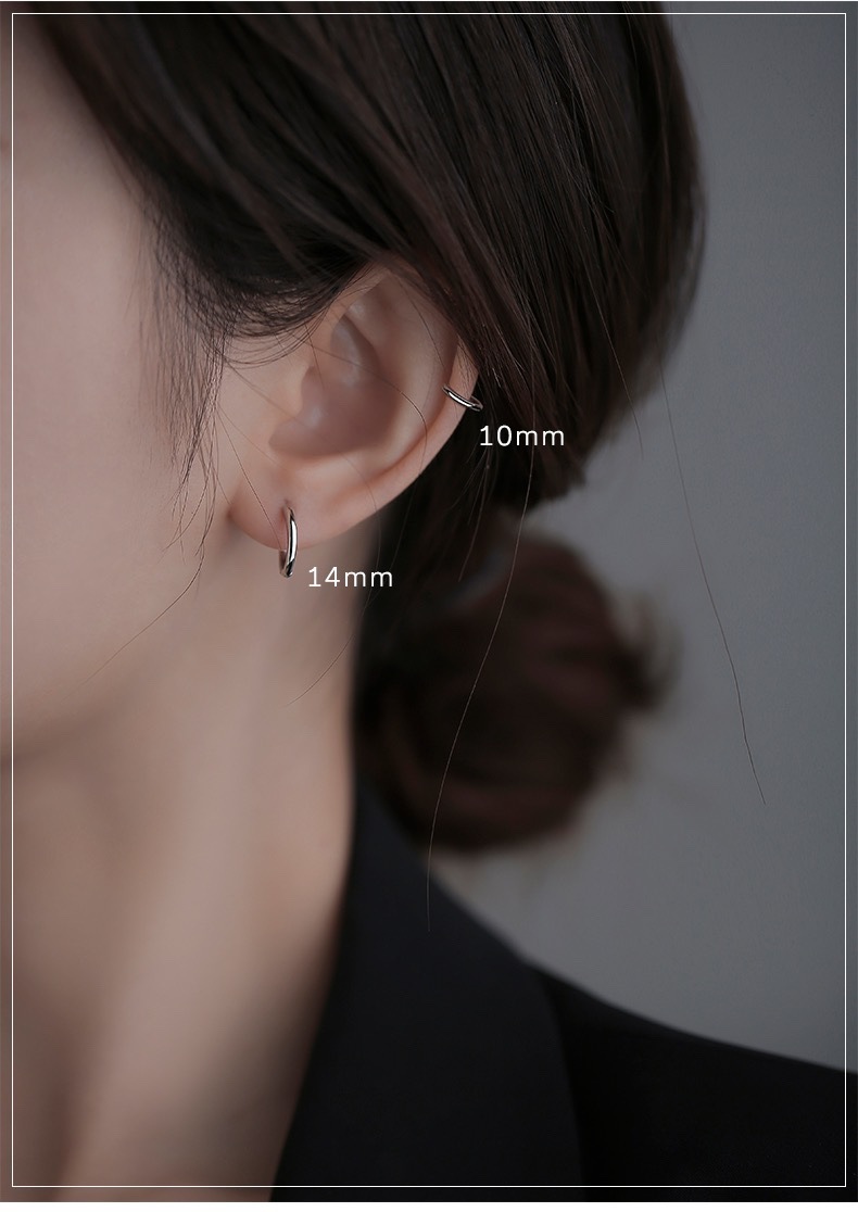 925银养耳洞耳钉女睡觉不用摘耳圈耳骨环耳饰耳扣ins高级感耳环详情1