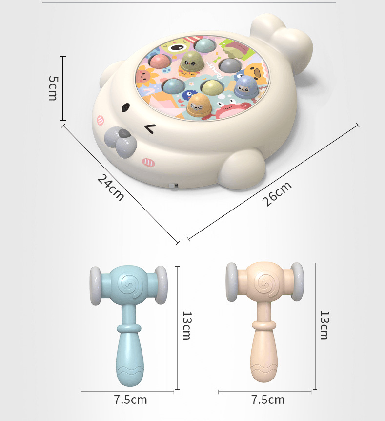 宝宝电动灯光音乐打地鼠游戏机婴幼儿多功能敲敲乐早教益智类玩具详情15