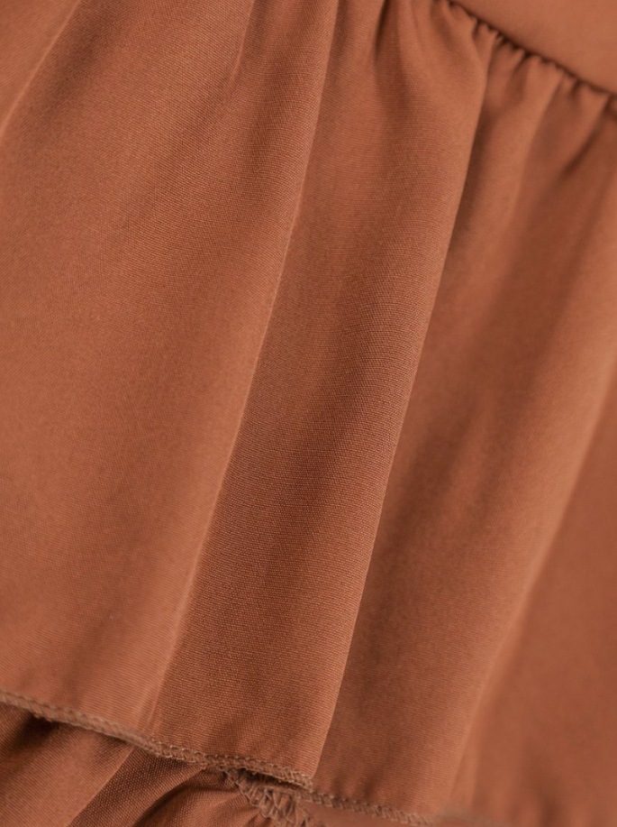 The 2026 summer new style elegant high-waisted, slimming, ruffled hem solid color skirt is in stock pic 25