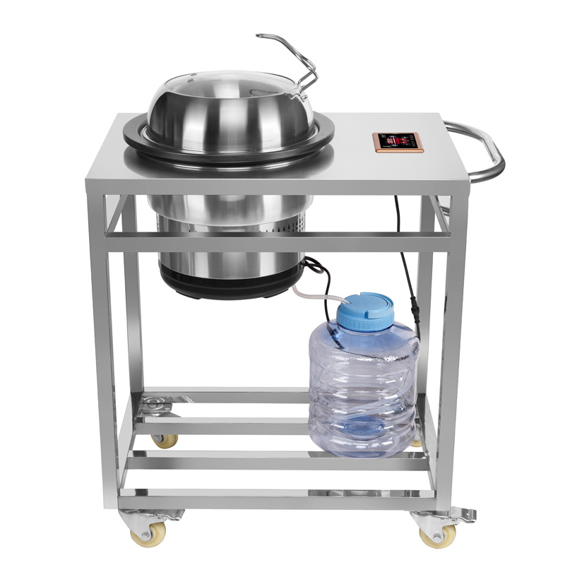 Wholesale of commercial multi-functional hotel restaurants, stainless steel self-service combination mobile table food carts, seafood steam hot pot pic 4