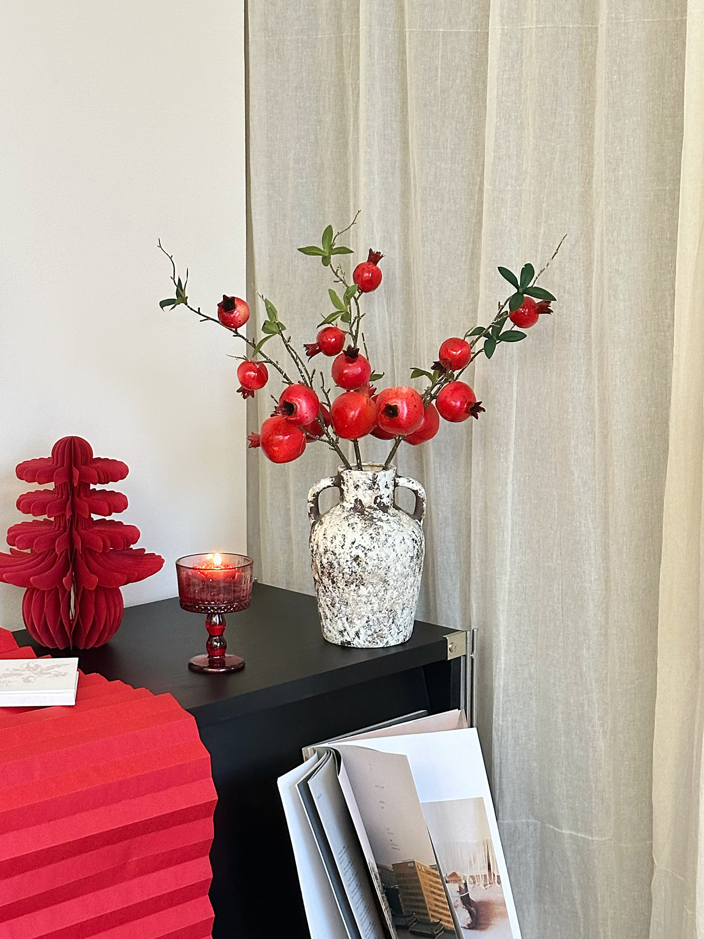 中式仿真石榴果实仿真花假花摆设年宵花喜庆过年客厅餐桌家居摆件详情17