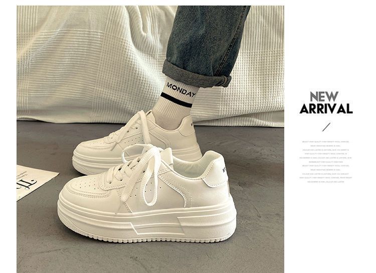 厚底小白鞋女2024新款薄款透气女运动休闲鞋子女增高6cm板鞋女Q-1详情10