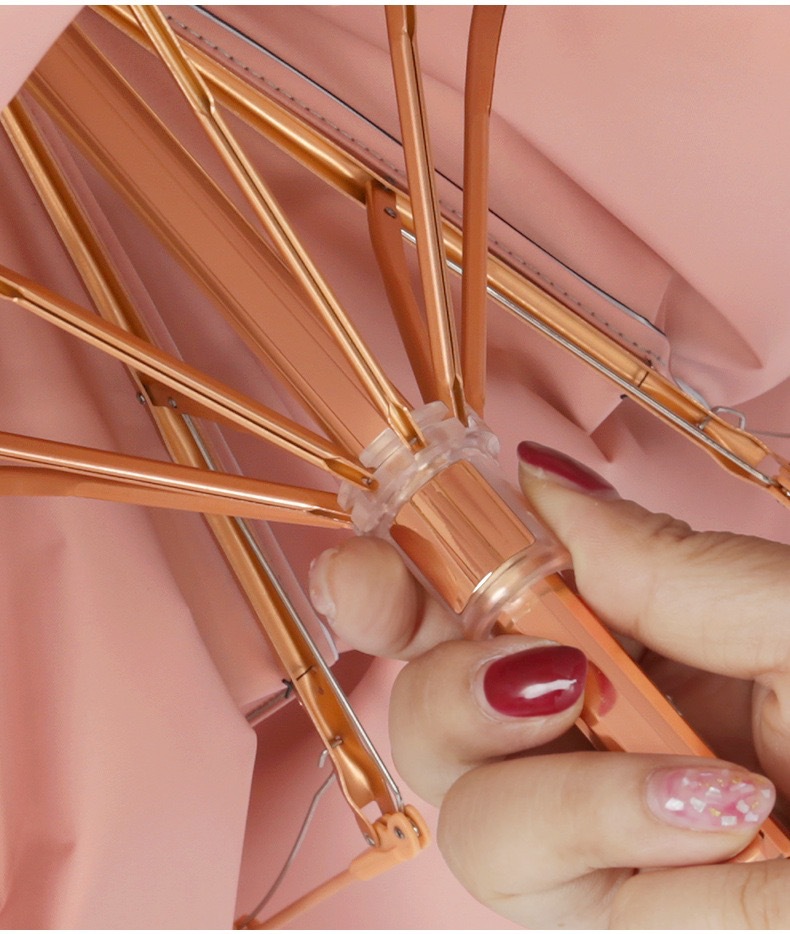 双层太阳伞 UPF50+钛银防晒遮阳伞 零透光黑胶三折太阳伞防紫外线详情10