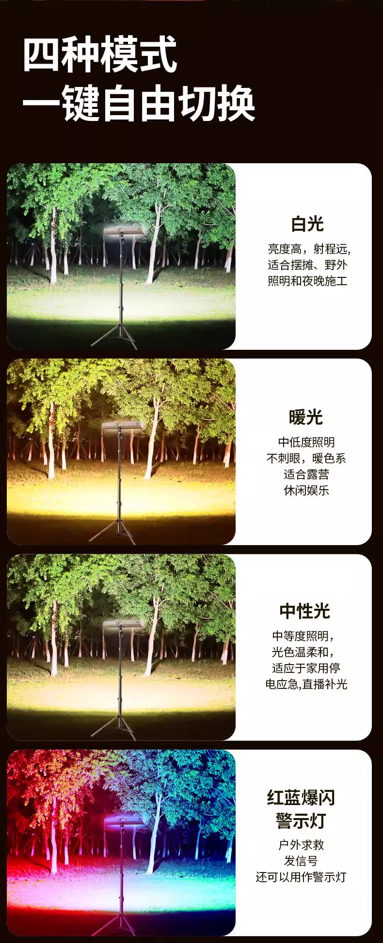 led地摊夜市照明灯摆摊夜市灯不插电户外充电灯超亮长续航跨境灯详情12