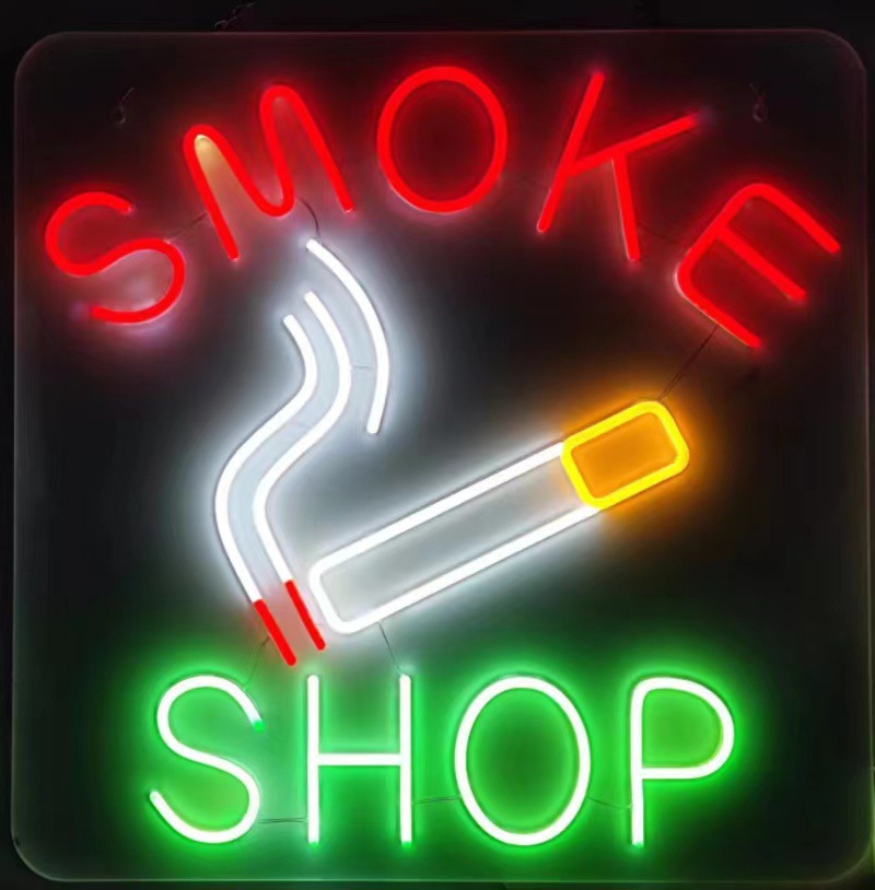 亚马逊跨境香烟创意LED霓虹灯广告牌柔性灯店铺装饰发光氛围灯详情4