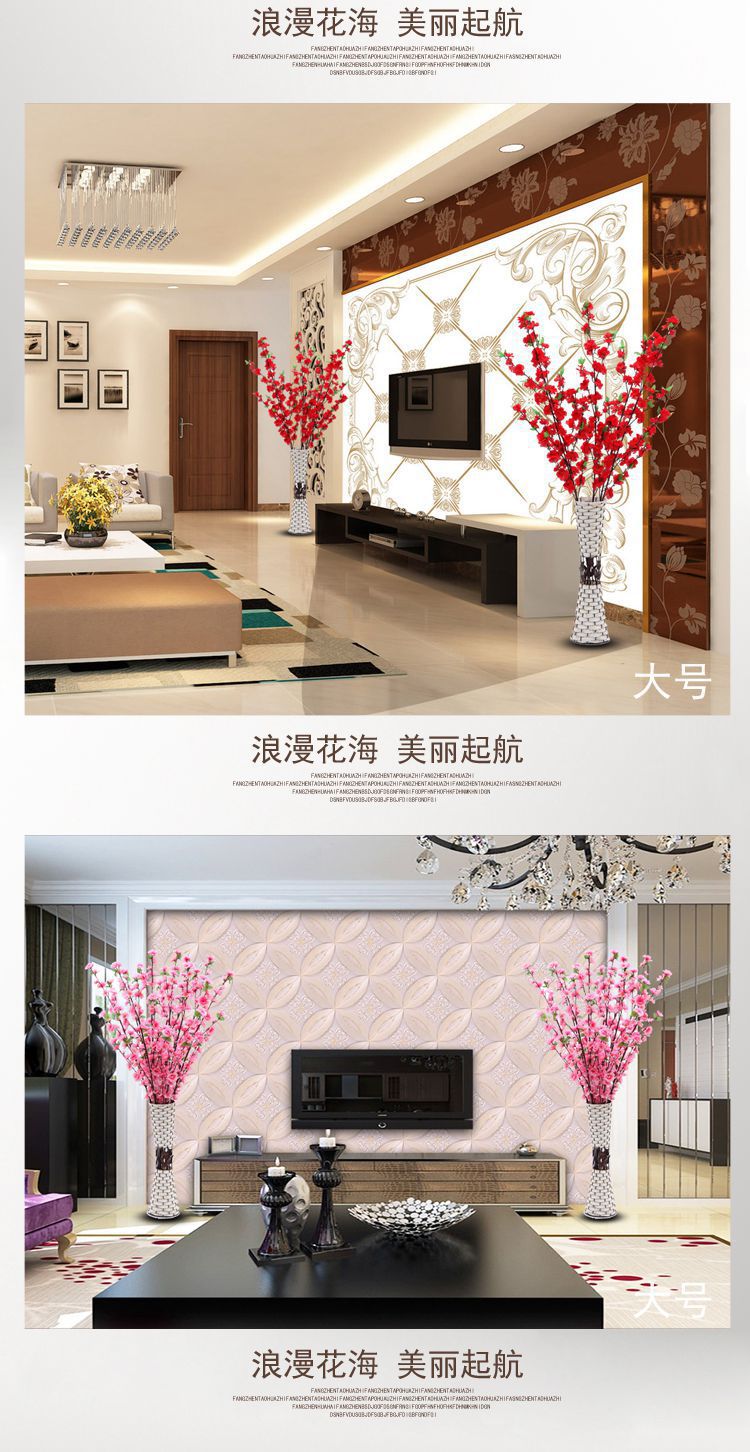 仿真桃花枝假梅花樱花枝客厅装饰绢花塑料花工程造景干花植物详情17