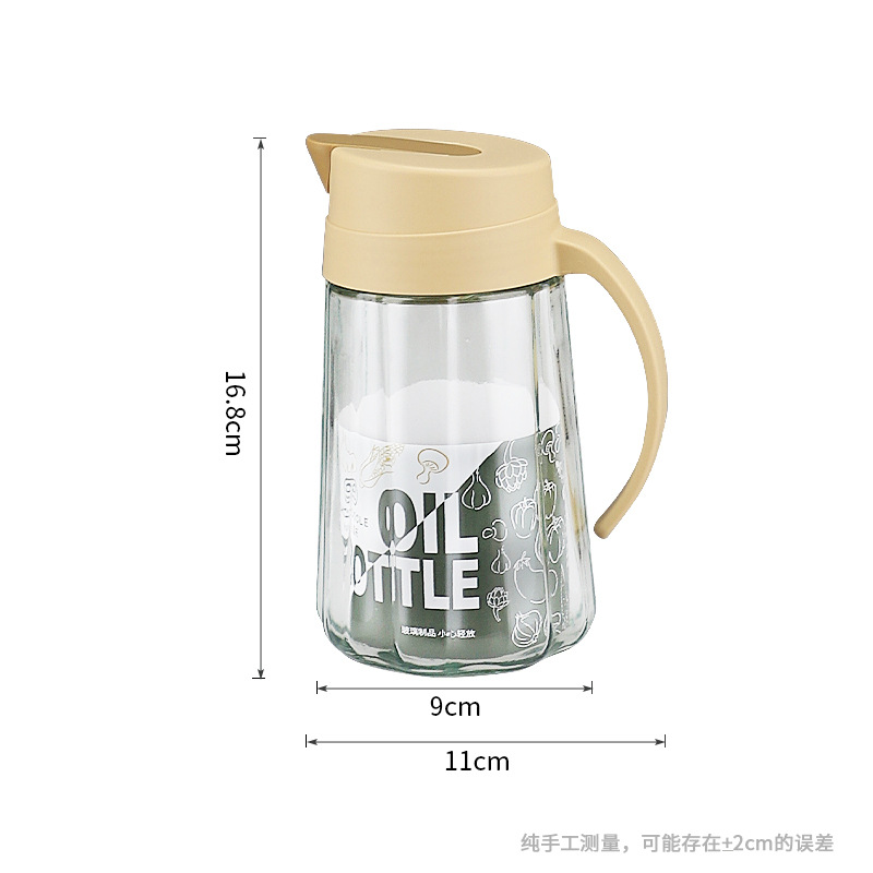 厂家批发重力自动开合南瓜油壶MF21-2438玻璃油瓶防漏不挂油详情2
