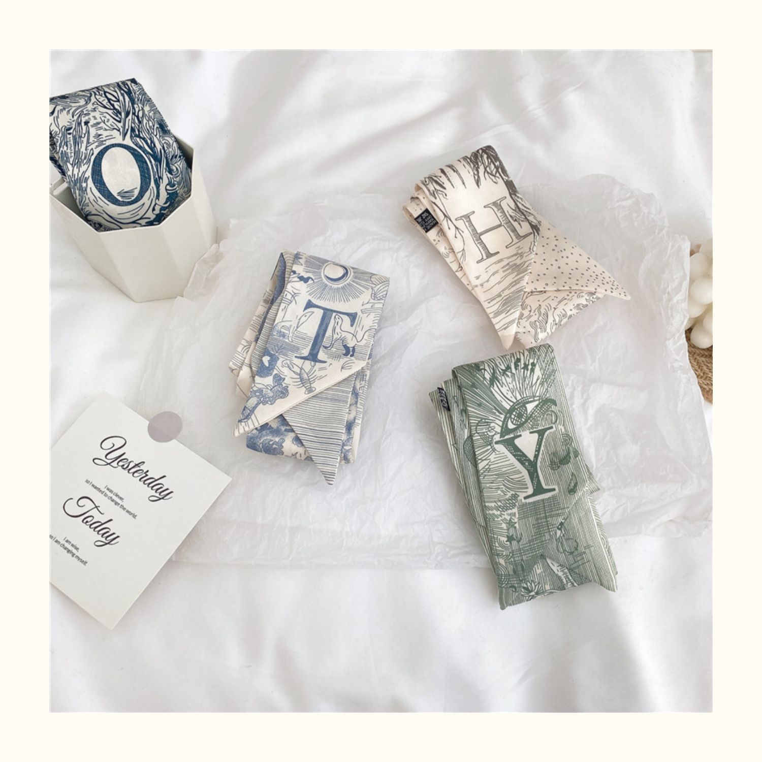 字母长条小丝巾绑发丝带高级感红色系领巾喜糖盒搭配结婚伴手礼详情26