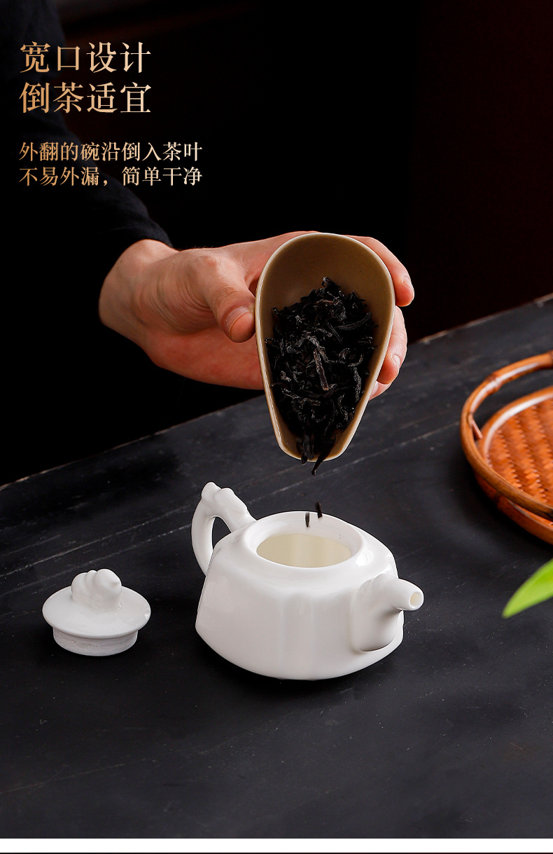 德化功夫茶具套装高档家用会客茶壶茶具公司商务礼品套装白瓷礼盒详情9