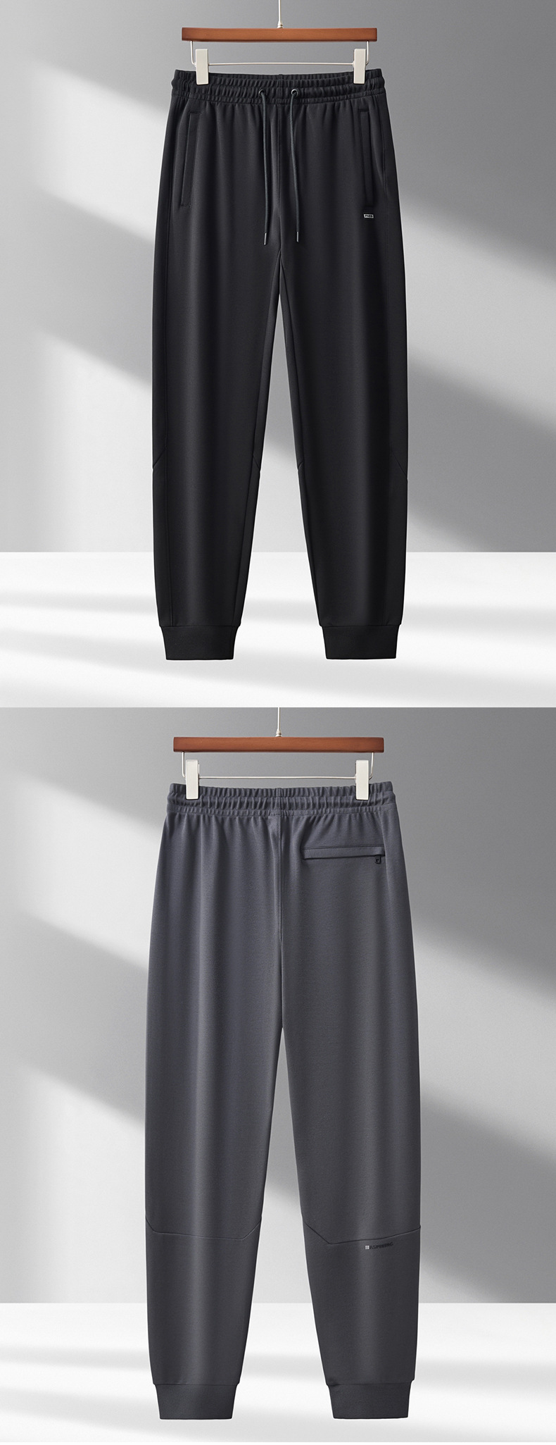 2025年秋季新款男士裤子宽松垂感松紧腰运动裤透气舒适弹力休闲裤详情15