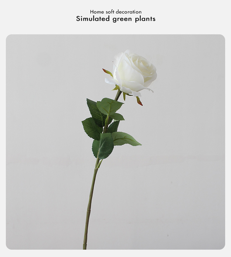 包邮仿真玫瑰单支大花头婚礼装饰假花千层玫瑰景观宠物园艺花卉详情19