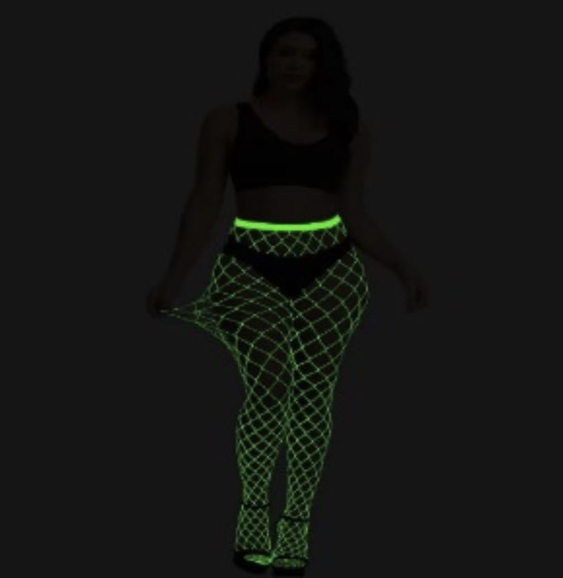 夜光渔网袜黑暗发光丝袜反光镂空性感情趣连裤袜夜店荧光袜夜光袜详情7