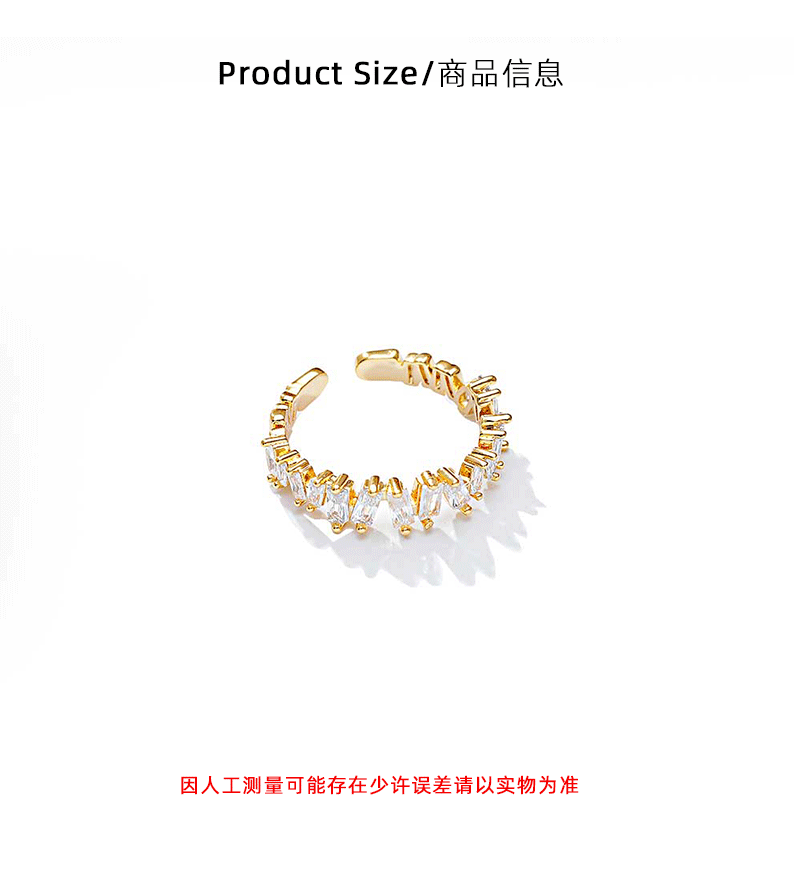 Hyacinth anillo mujer luz lujo superflash zirconita anillo abierto chic personalidad anillo versátil coreano influencers pic 3