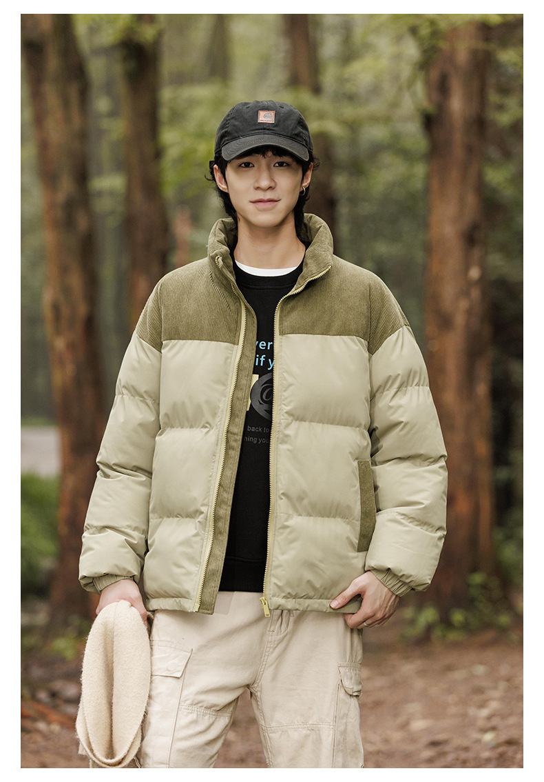 New winter fleece cotton-padded jackets for both men and women, thickened and warm cotton-padded jackets, couple bread jackets, and trendy color-blocked cotton-padded jackets pic 17