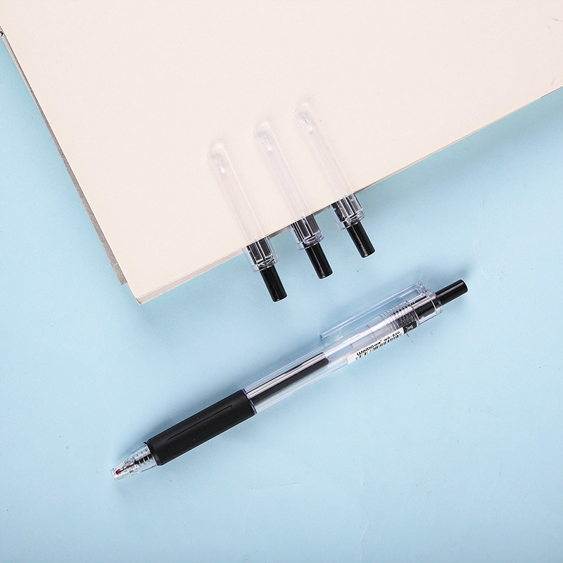 炜搏按动中性笔批发学生考试用笔黑色水性笔开会办公商务笔文具详情7