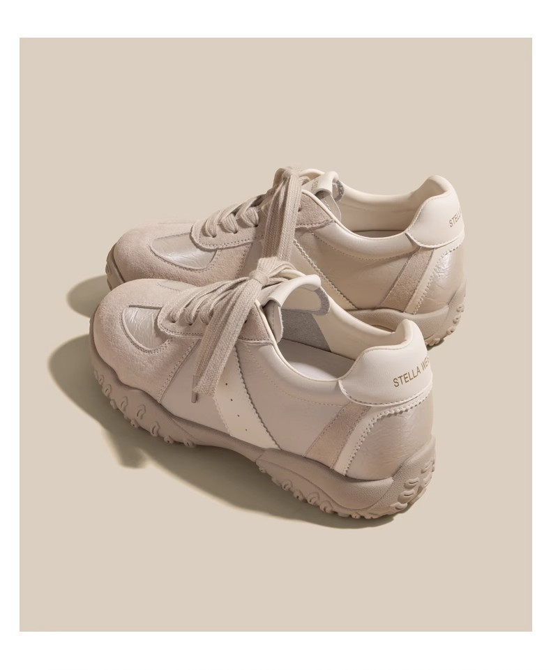 小个子7cm内增高真皮德训鞋女鞋2025春夏新款厚底运动休闲阿甘鞋详情18