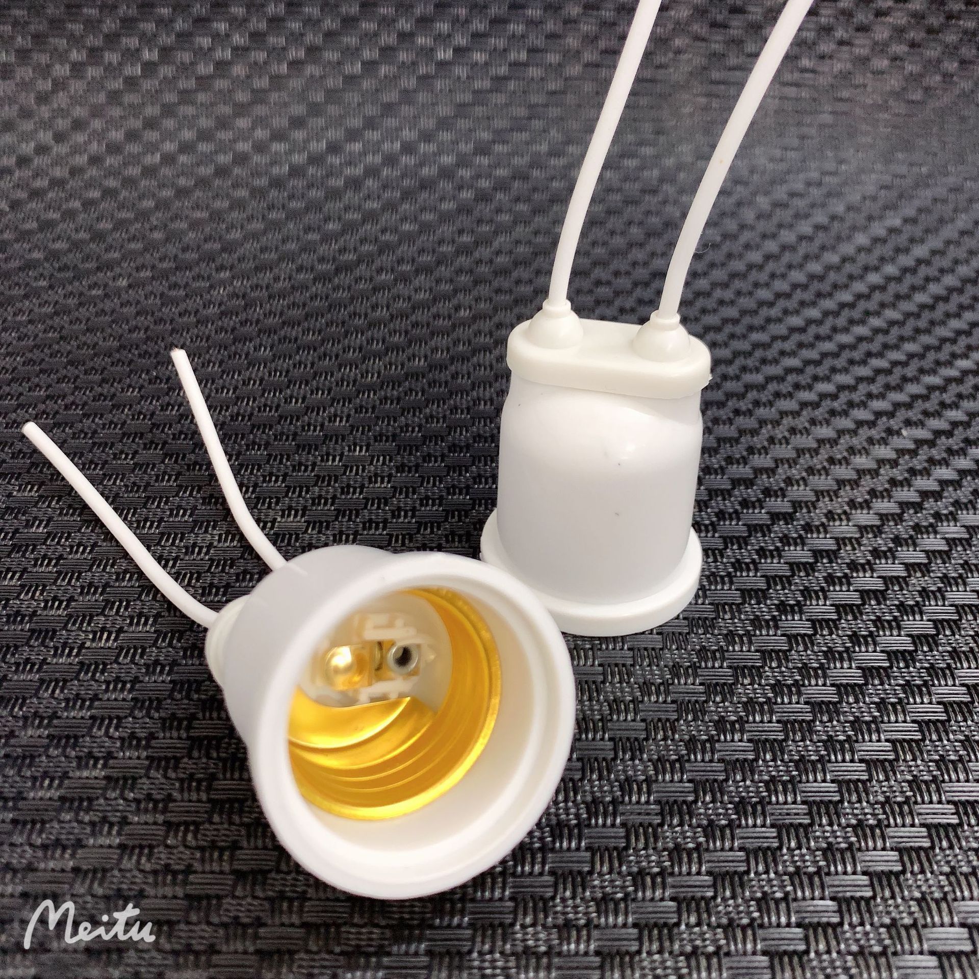 Cross-border supply E27 plastic wire waterproof lamp cap, lamp base, hanging threaded lamp socket, outdoor lantern lamp cap pic 1