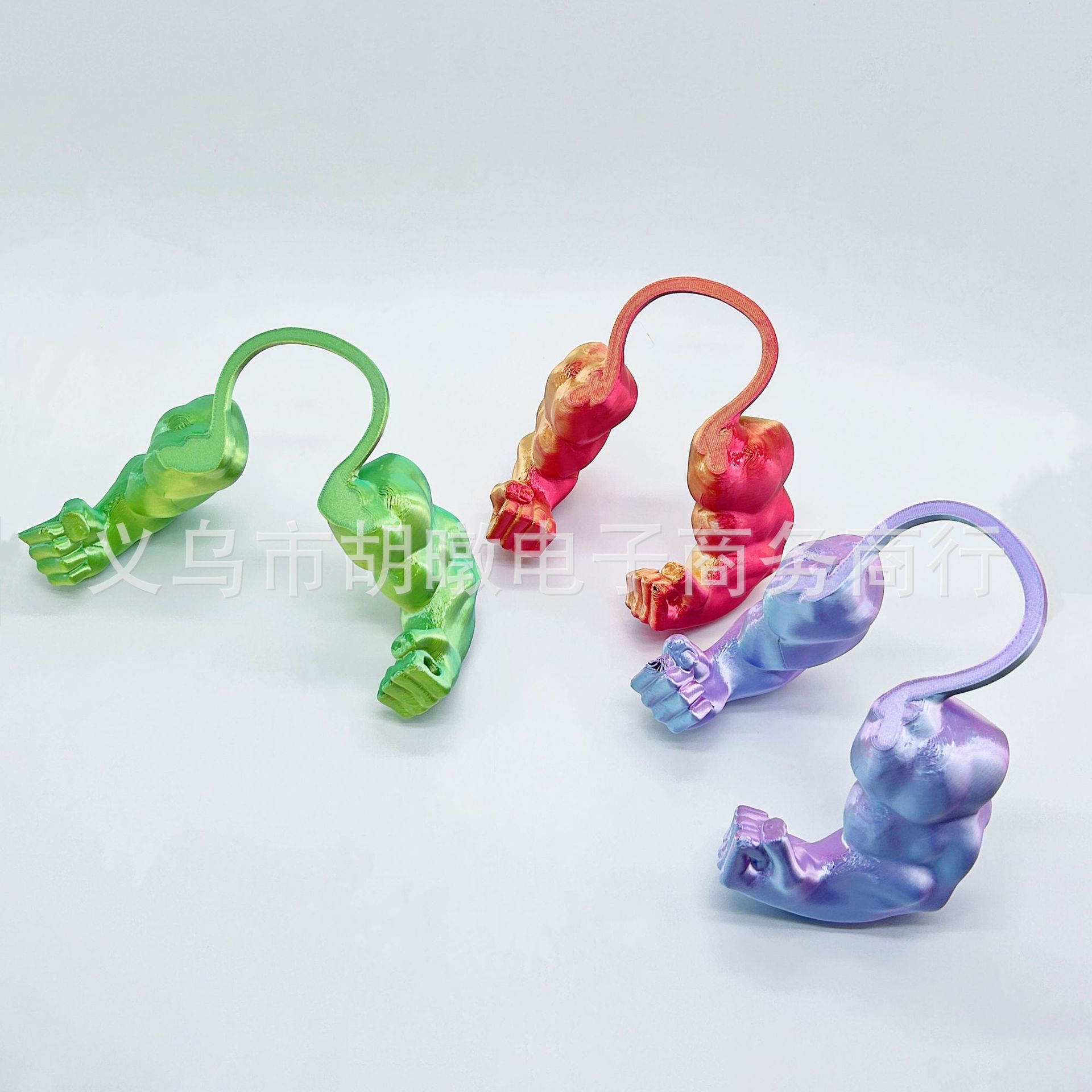 跨境Creative Green Giant arm3D打印恶搞宠物挂脖炫彩浩克手臂详情2