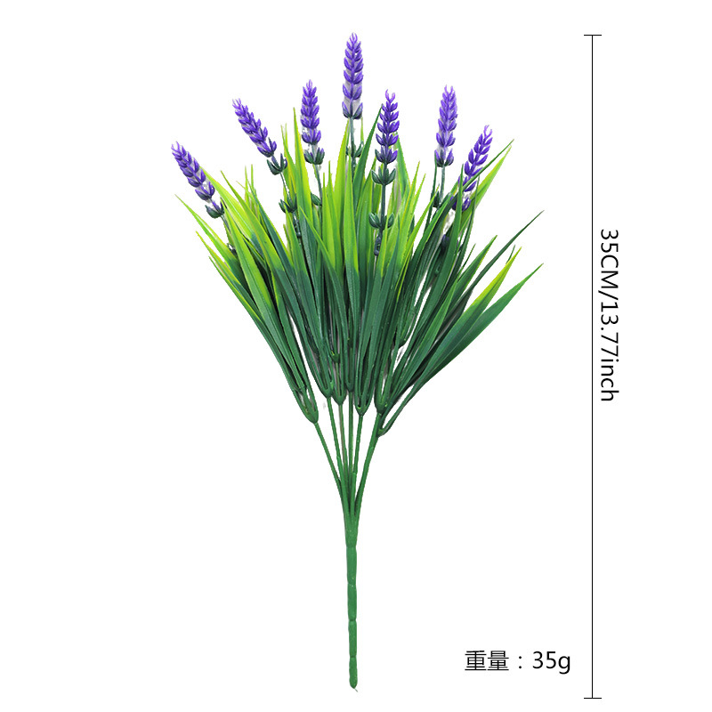 仿真春草紫色薰衣草花束盆栽园艺装饰仿真花厂家批发新款塑料麦穗详情6