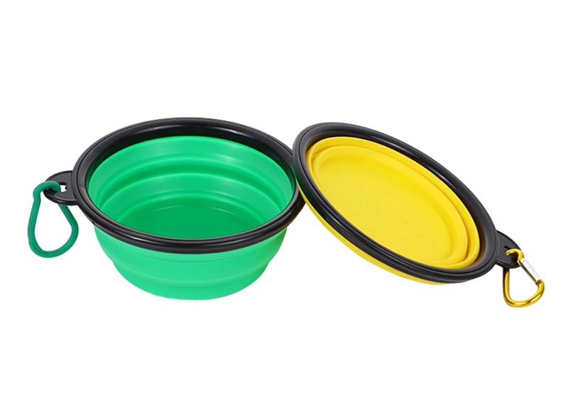 Portable pet folding bowls, silicone outdoor dog basins, cute dog food utensils, various styles of pet supplies wholesale pic 17